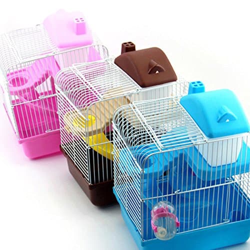 Portable Pet Hamster House Cage 2 Layers Hamster Cage With Waterer And Bowl