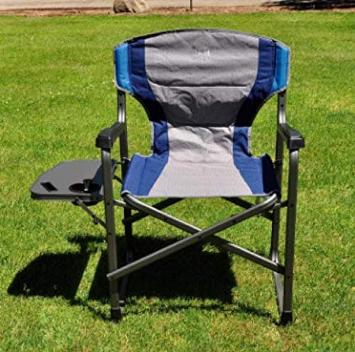 Westfield Outdoors Timber Ridge Director's Chair with Side Table For Drink And Accessories A Relaxing Rest Chair Suitable Anywhere, Camp Under The Sun Or Shade, In The Garden, Beach Or By The Pool