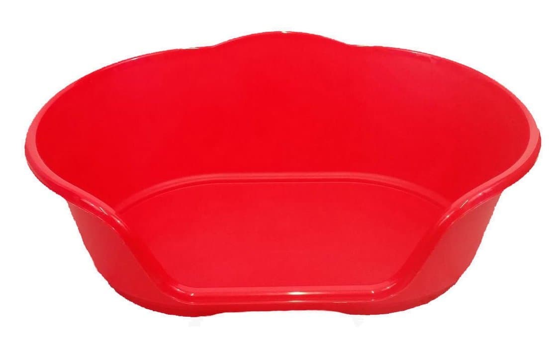 KetoPlastics EXTRA LARGE RED PLASTIC DOG BED / HEAVY DUTY PET BED - DOG/CAT/ANIMAL/SLEEP/BASKET MADE IN UK