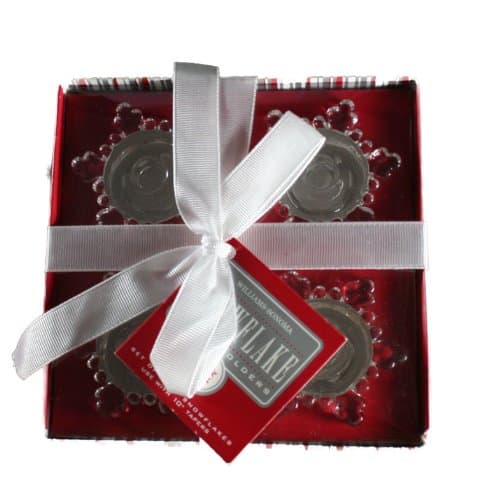 Williams Sonoma Snowflake Taper Holders Set of 4