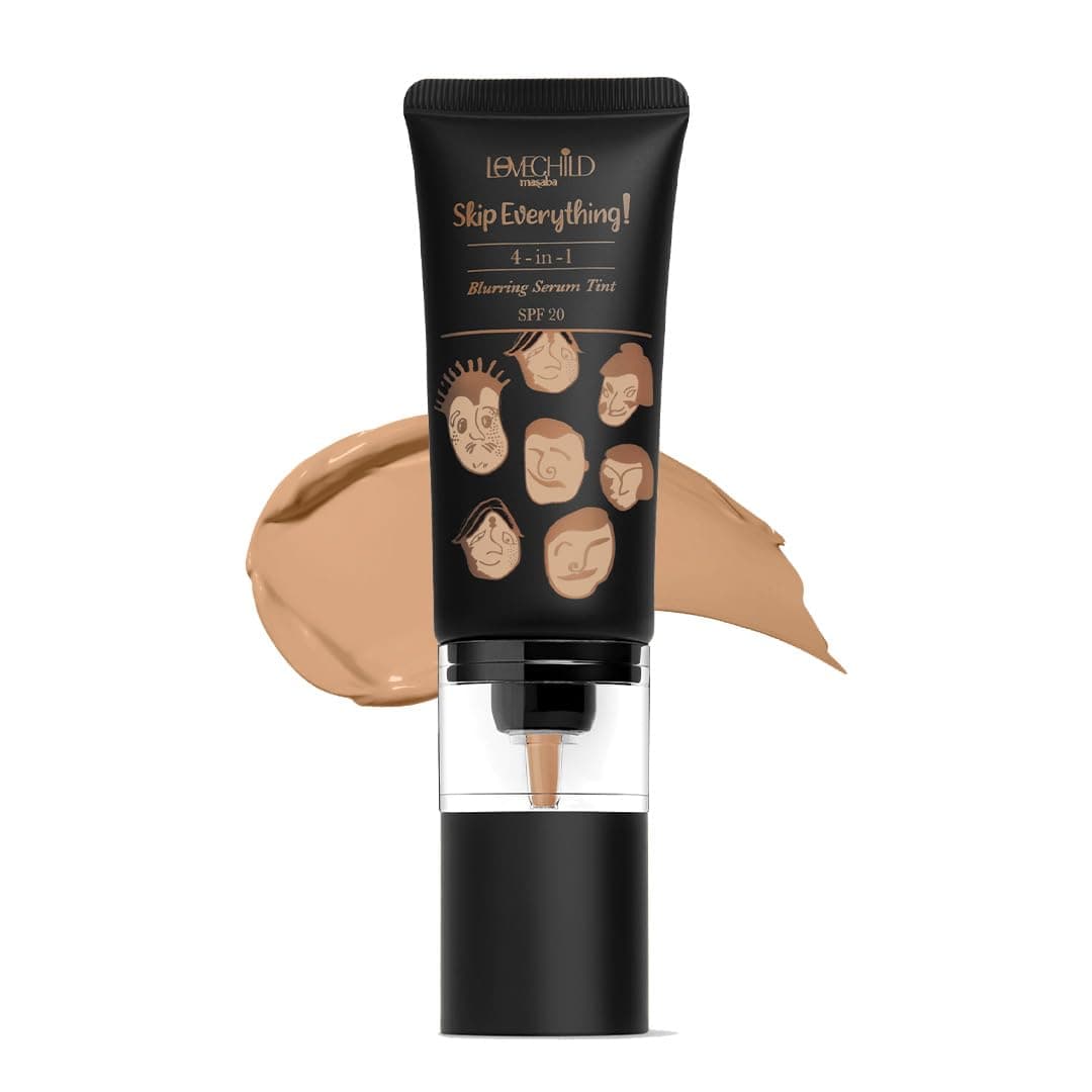 Skip Everything Blurring Medium Coverage 4 In 1 Serum Skin Tint For All Skin Type, Natural Coverage, For Daily Use, With Sod Technology, Quirky Queen, 30Ml