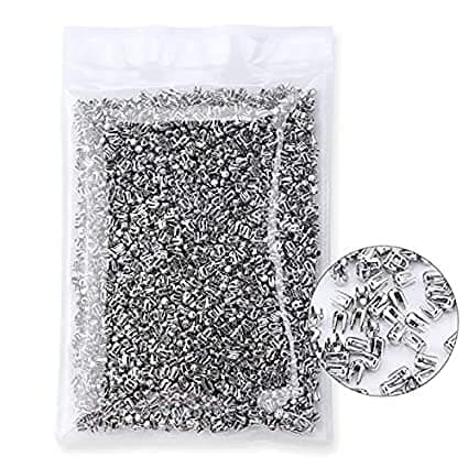 Jasol 3600 Pic Nails for Pearl Setting Machine - Rivet Buttons - Handmade Tools for Hats/Shoes/Clothes/Bags - Skirt Setting Machine - Pack of 100 Grams (Silver)