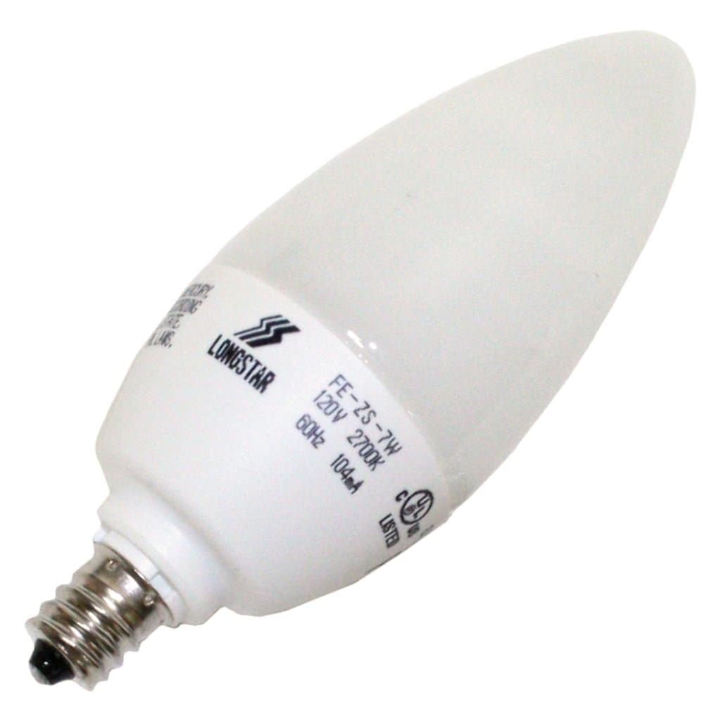 LongStar 00207 - FE-ZS-7W/27K Torpedo Screw Base Compact Fluorescent Light Bulb