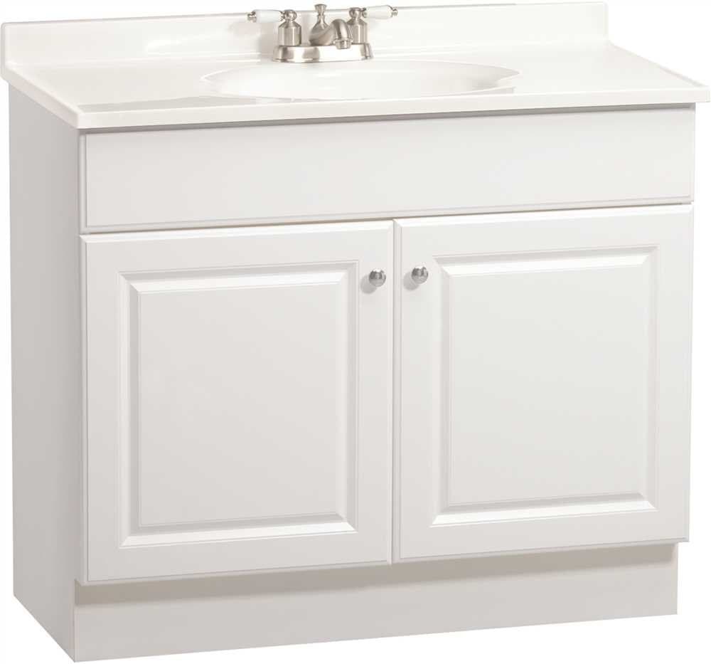 C14136A Richmond Bathroom Vanity Cabinet with Top, Fully Assembled, 2 Door, White, 36 x 31 x18 in. - 270124