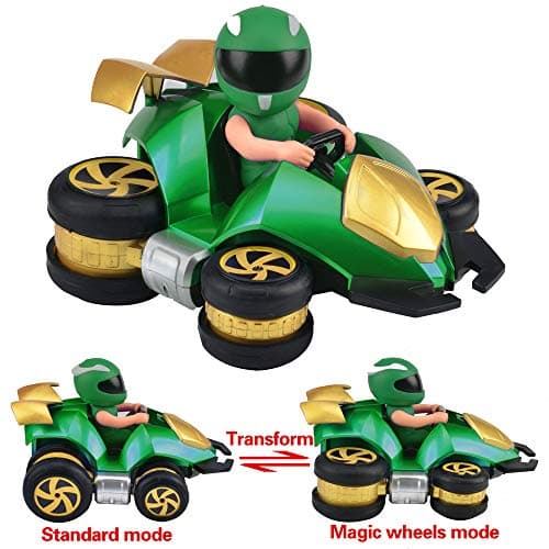 NQD RC Car for Kids 1:16 Scale Remote Control Stunt Car Dual Wheel Modes 360°Spin 360°Drift Rotating 2.4GHz 4WD Dual Motors Rechargeable Electric RC Toy Car-Green