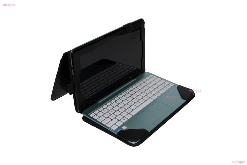 mCoque PU leather Case for 10.1" ASUS Transformer Book T100HA (including a separate keyboard case) - Black