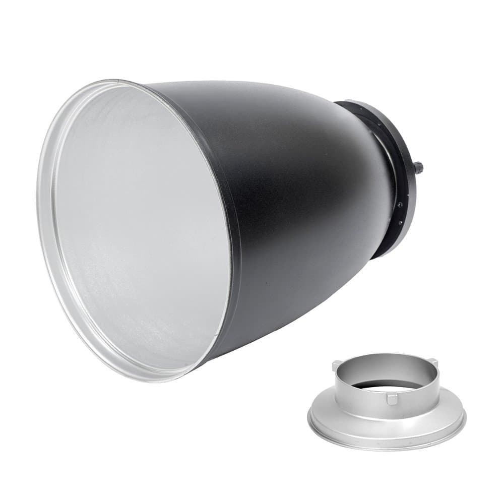 45° Long Focus Tele-Zoom Reflector with Grid 45 Degree Studio Photo Reflector Lighting Spillkill Light Control Modifier Deep Focus Metal Dish Portrait Fashion Photography (Bowens S-Type)
