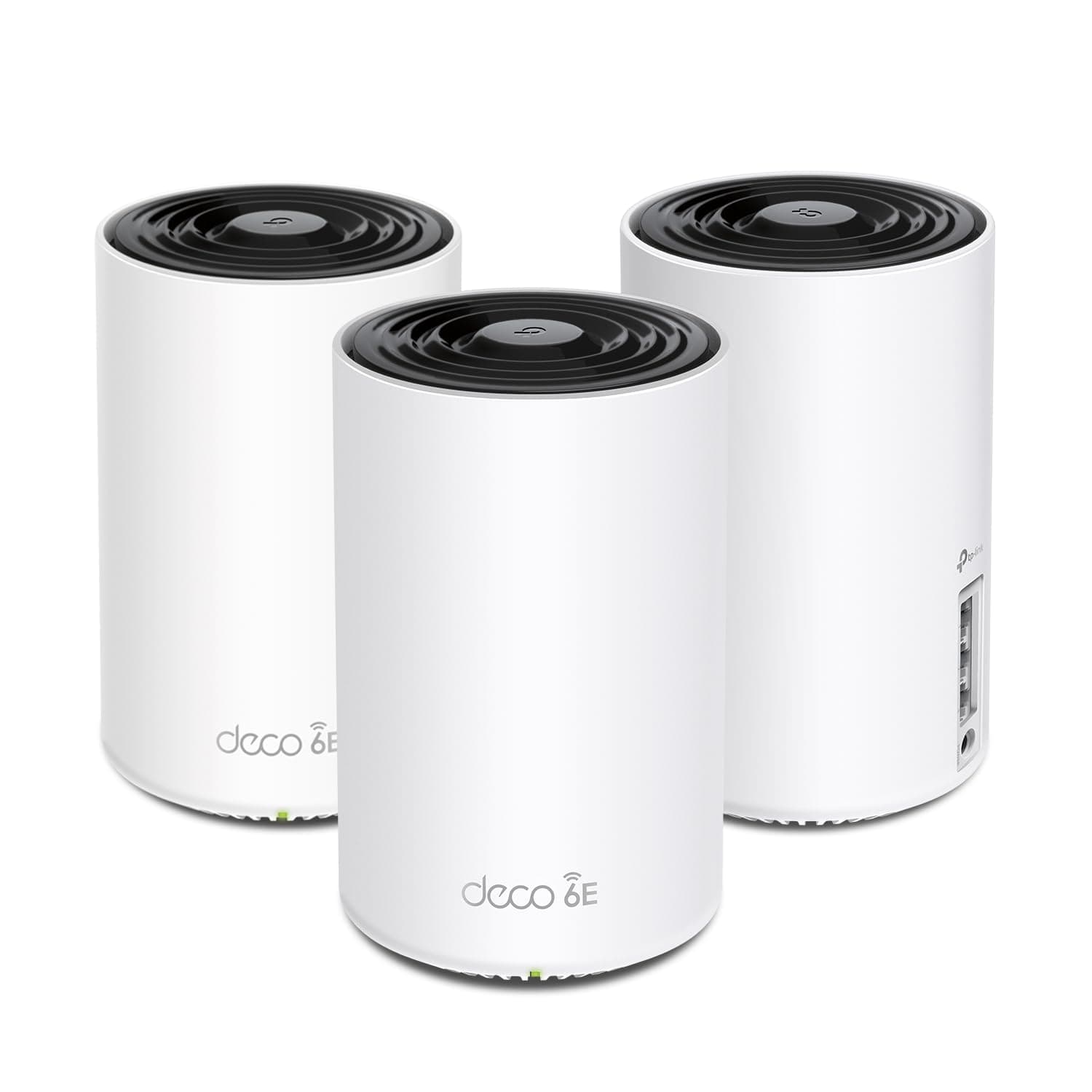 Deco XE75 AXE5400 Tri-Band WiFi 6E Mesh System - Wi-Fi up to 7200 Sq.Ft, Engadget Rated Best Mesh for Most People, Replaces WiFi Router and Extender, AI-Driven Mesh New 6GHz Band, 3-Pack