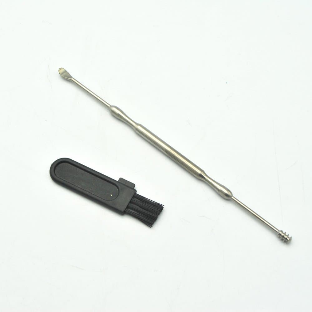 OUYUAN Titanium Double-end Earpick Ear Care Tool Kit Earwax removal Cleaner 130mm