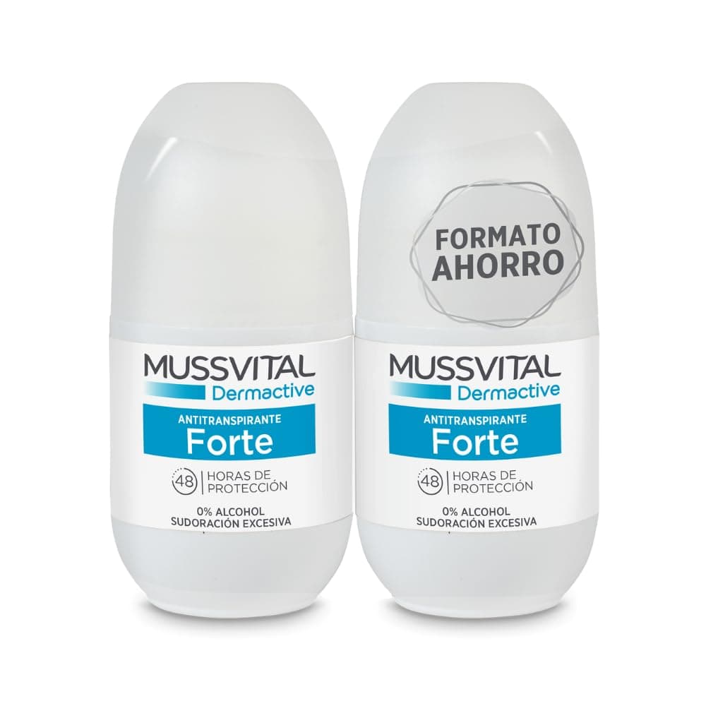 Mussvital Dermactive Hyperhidrosis Deodorant Pack of 2 x 75ml Roll-On