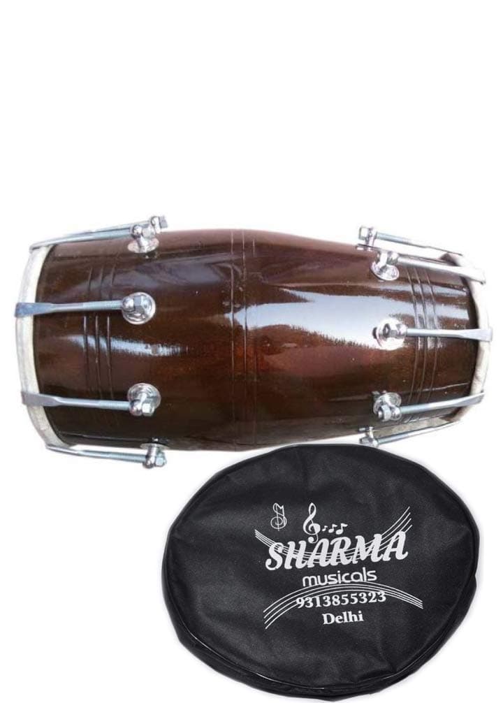 Sharma Musical Store® Dholak Nut 17" With Cover