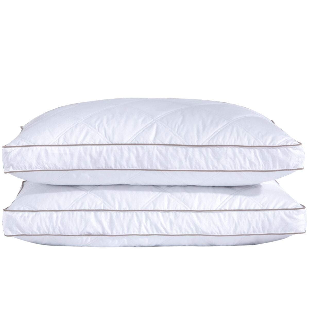 puredown® Soft Goose Feather Pillows for Sleeping Pillow 100% Cotton Pillow Cover Queen Set of 2