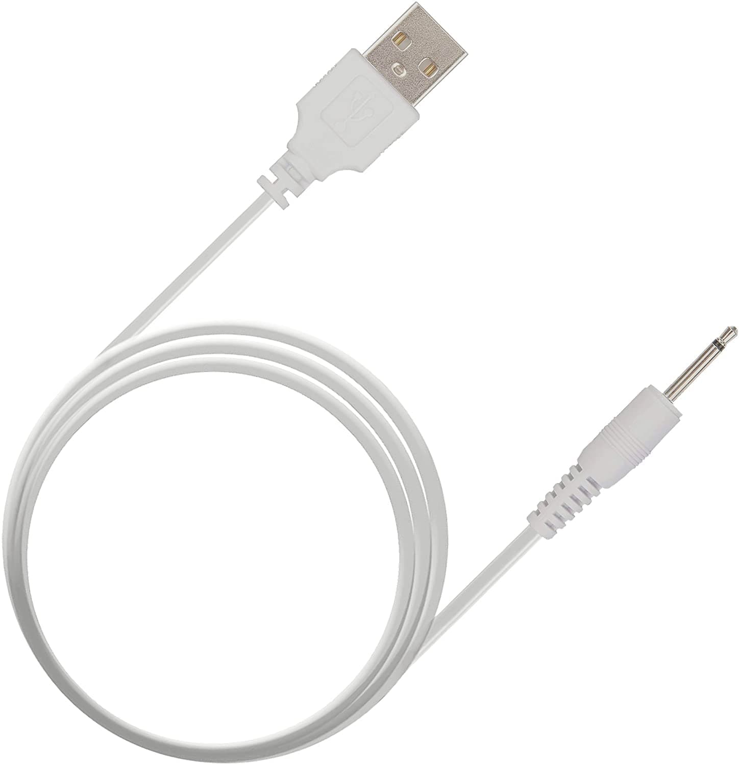 ZORBES ® Charging Adapter 2.5Mm Jack Cable Usb To Dc 2.5Mm To Usb Charging Cable For Toy, Beauty Product, Magic Mate, White