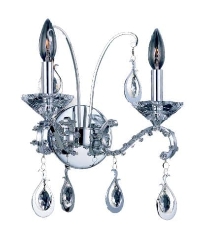 Allegri Lighting 10332-018-FR001 Torelli 2-Light Wall Sconce with Clear Firenze Crystal, 18K Gold Plate Finish