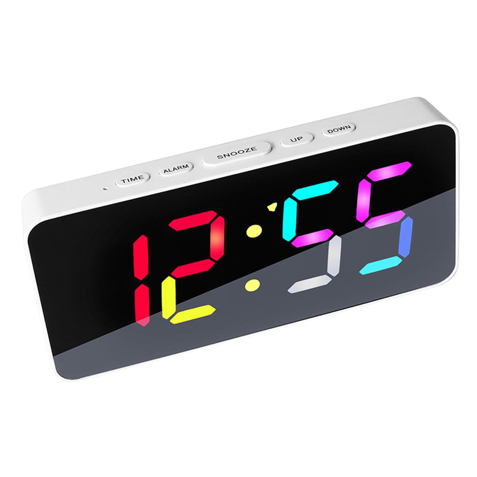 HZDHCLHBedside Digital Alarm Clock Electronic Clock With Adjustable Brightness, Snooze Function, Date Display (Gradient Color)