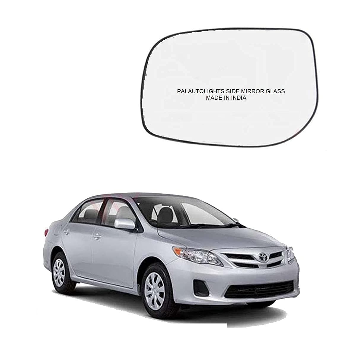 Palautolights Corolla Altis(2008-2013) Left Side Mirror Convex Curved Glass/Side Glass-Left/Passenger Side