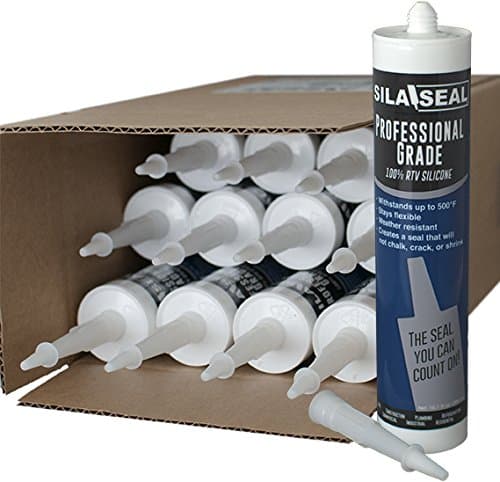 SILA-SEAL Clear Professional Grade 100% RTV Silicone with reclosable Nozzle, (case of 12)