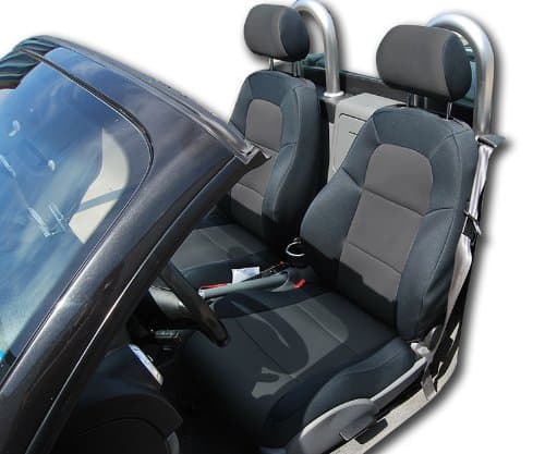 Black/Chacoal Artificial Leather Custom fit Front seat Cover Designed for Audi TT
