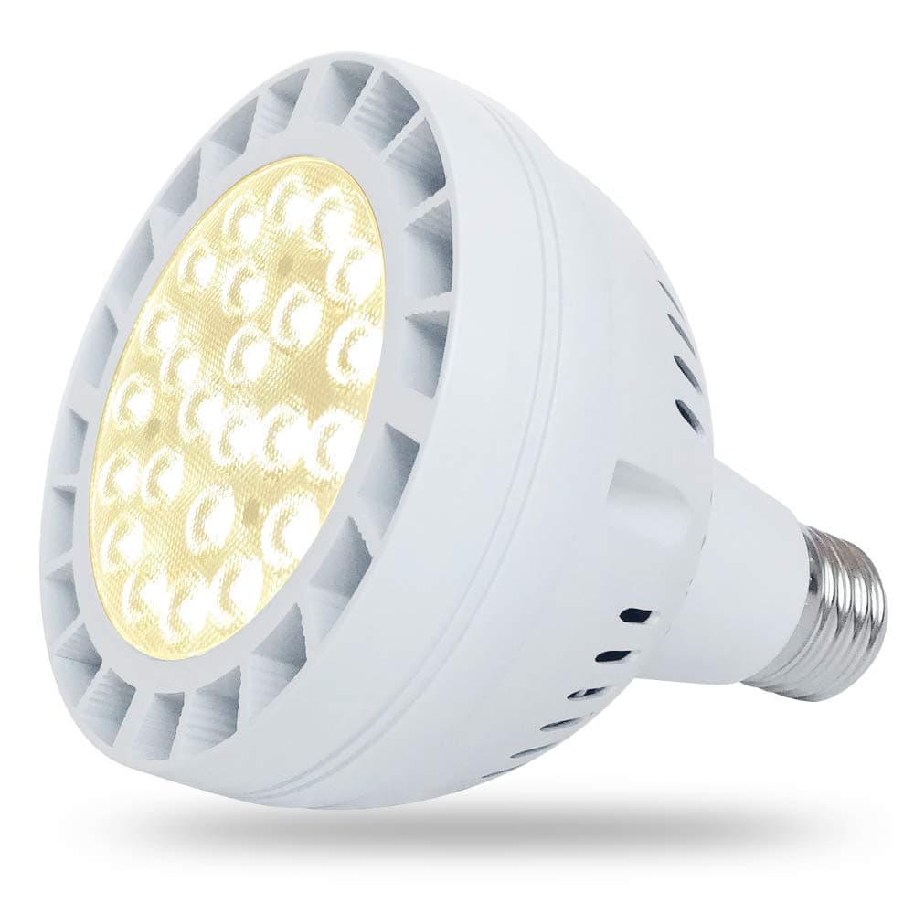 35W Daylight LED Grow Light Bulb, Natural Sunlight Full Spectrum, Sunlike Plants Grow Bulb for Seeding Blooming Fruiting, UV and IR