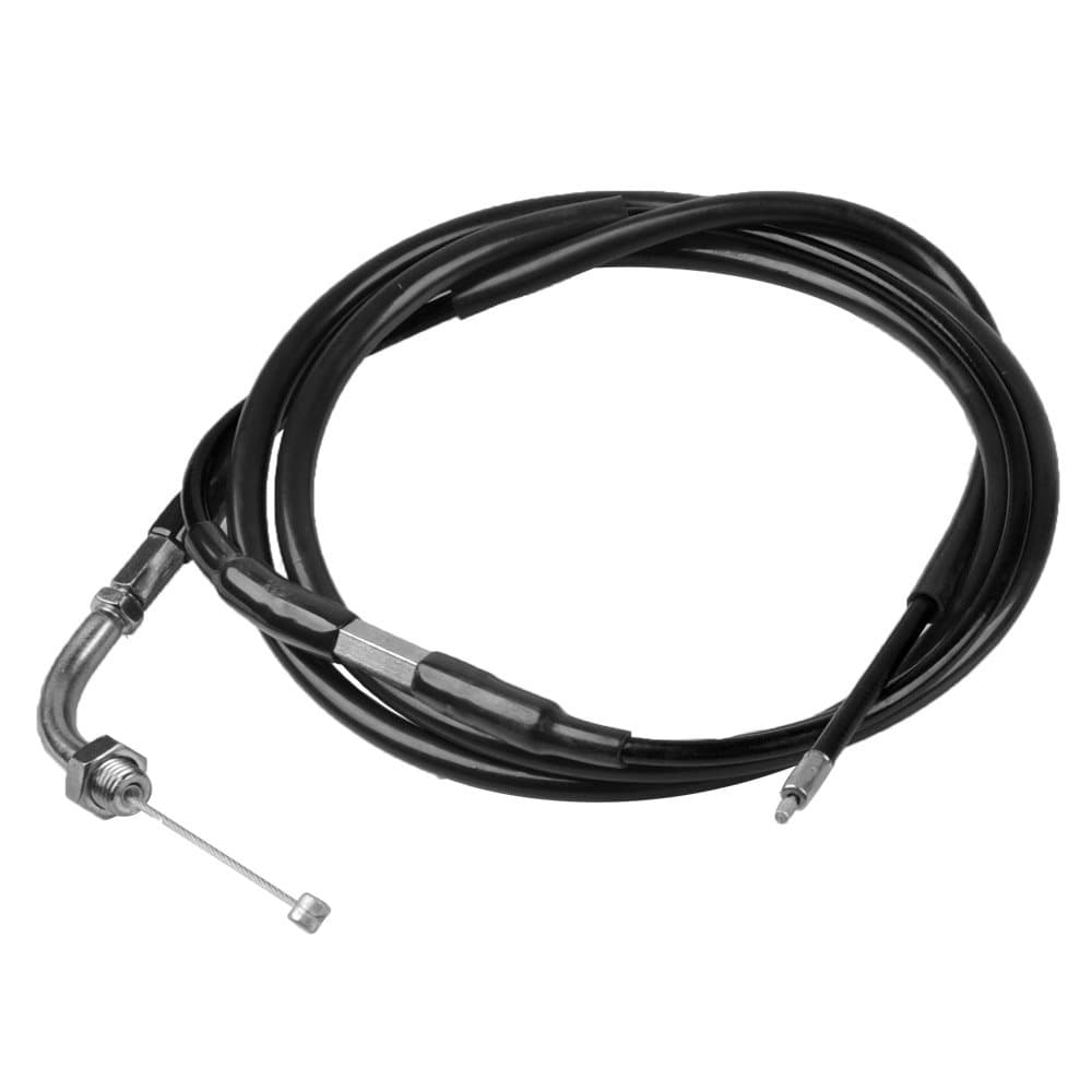 NIBBI High Performance Motorcycle Throttle Cable Adjustable GY6 Scooter Throttle Cable Flat Slide Carburetor Throttle Cable Black 185CM Fit Yamaha TaoTao Kymco SYM GY6 Scooter 125 150 Moped