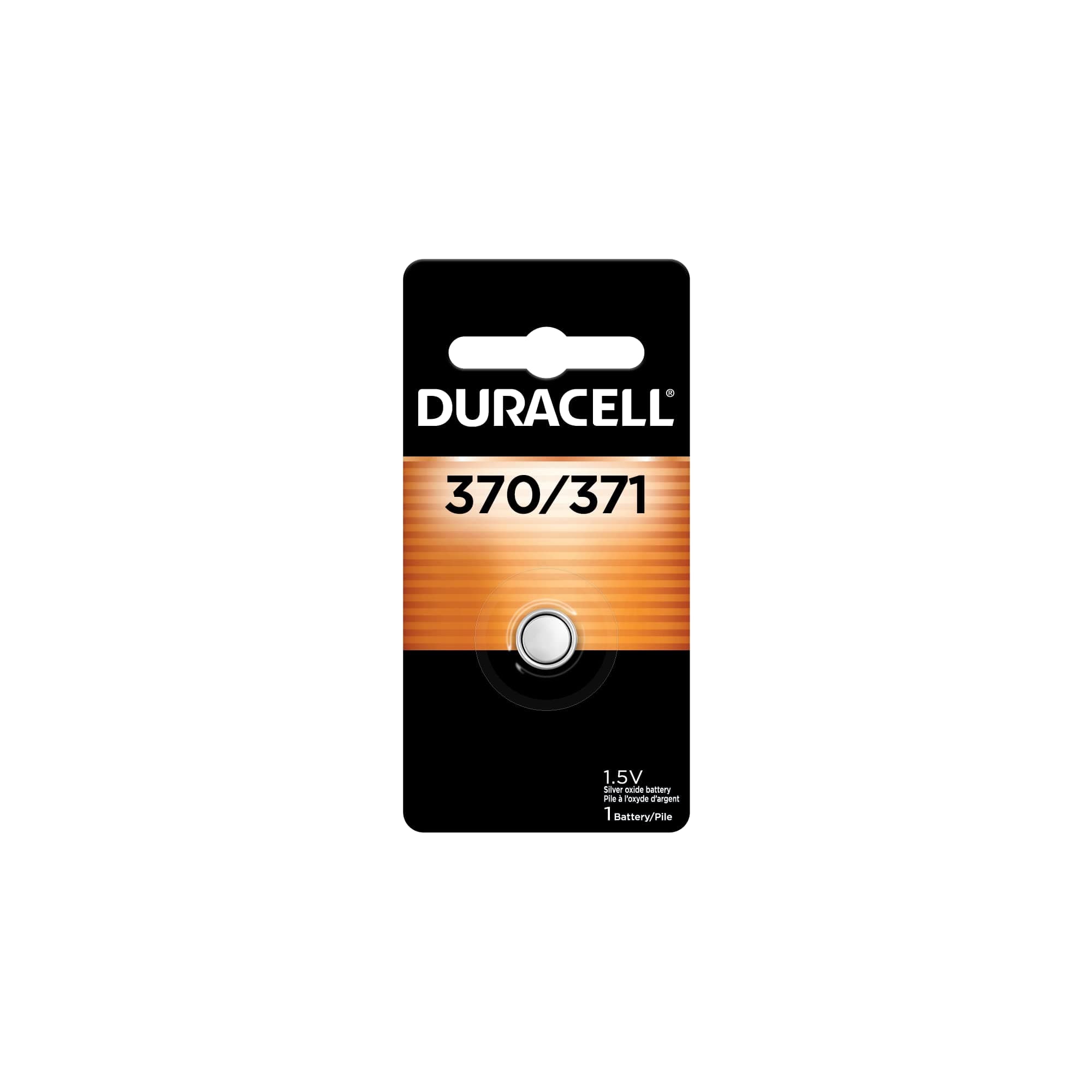 Duracell Duracell – 370/371 1.5V Silver Oxide Button Battery – long-lasting battery – 1 count