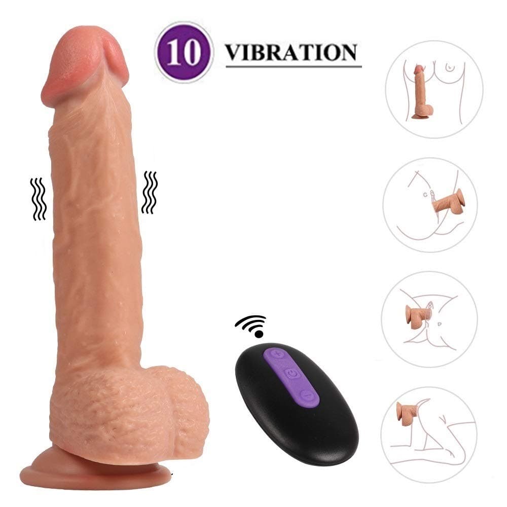 Powerful Vibrate Wand with 10 Vibrartion Modes Wireless Remote Control Rechargeable, 8.46 Inch