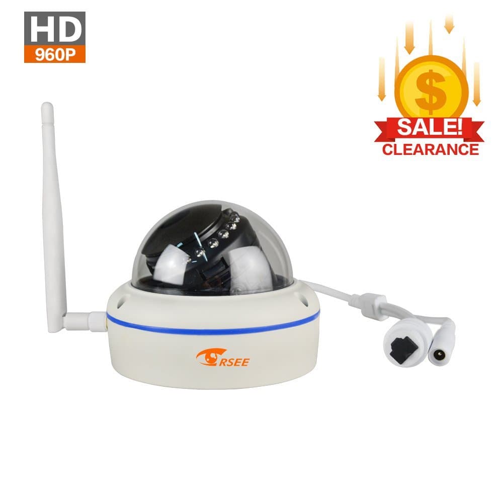 CORSEE Wireless IP Camera,960P HD wifi Weatherproof Dome Camera(this camera must work with the Wireless Surveillance Kit)