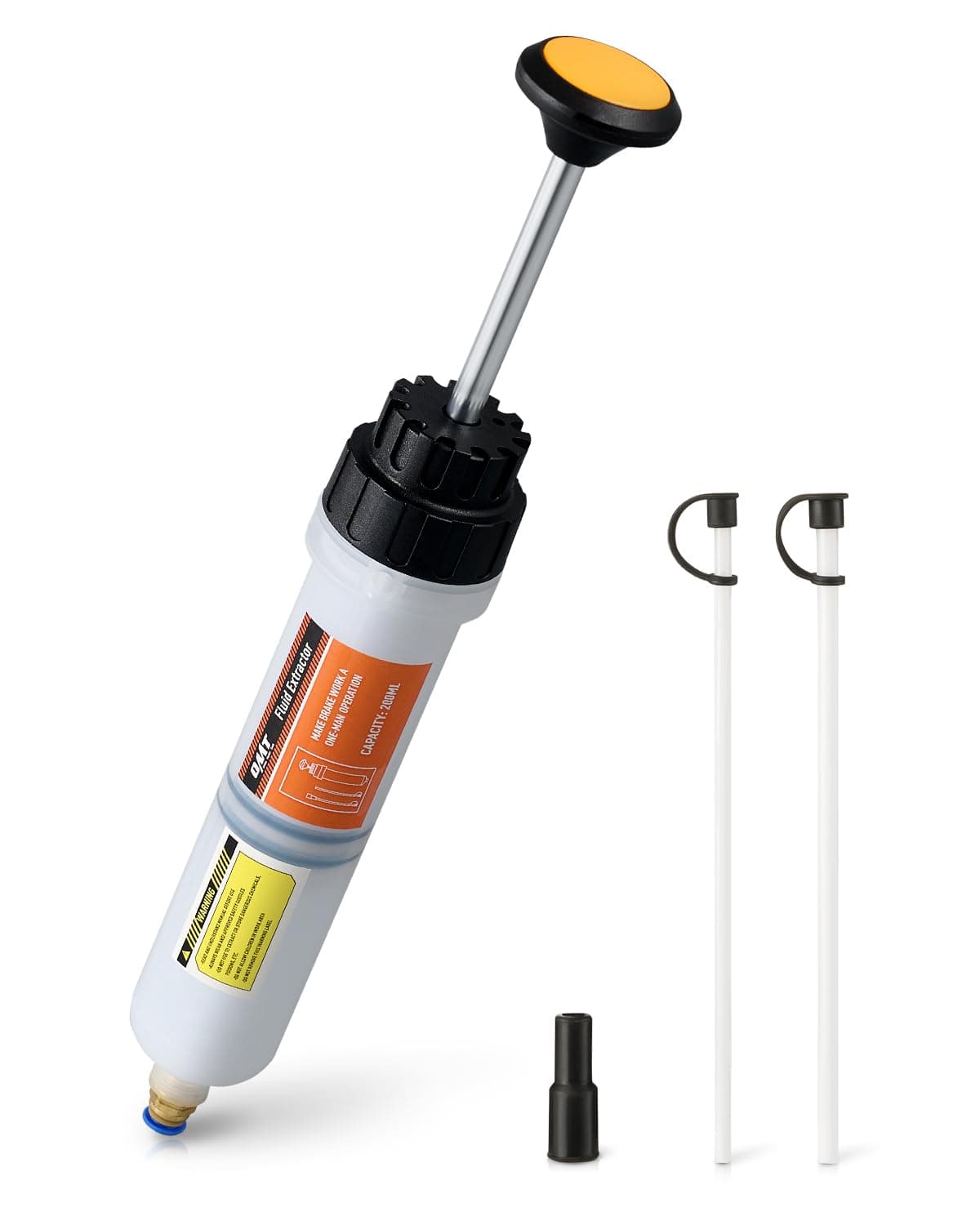Orion Motor Tech 200mL Manual Fluid Extractor, Syringe Style Oil Extractor for Power Steering Transmission Gear Oil & Brake Fluid Changes, Fluid Evacuator for ATV Boat Automotive Fluid Extraction