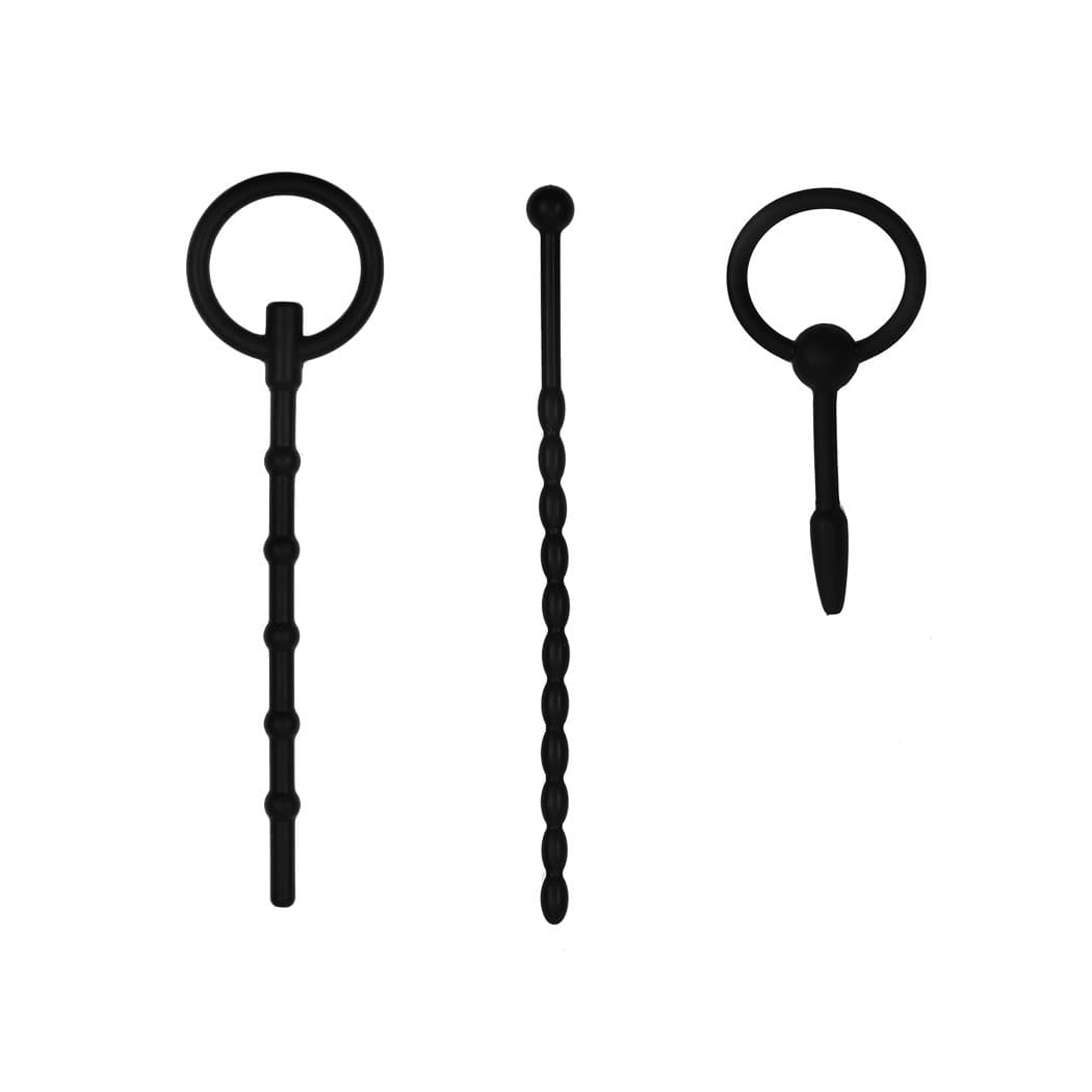 Delights Flexible Silicone Urethral Sounds Dick Plug 3 PCS Set for Beginner