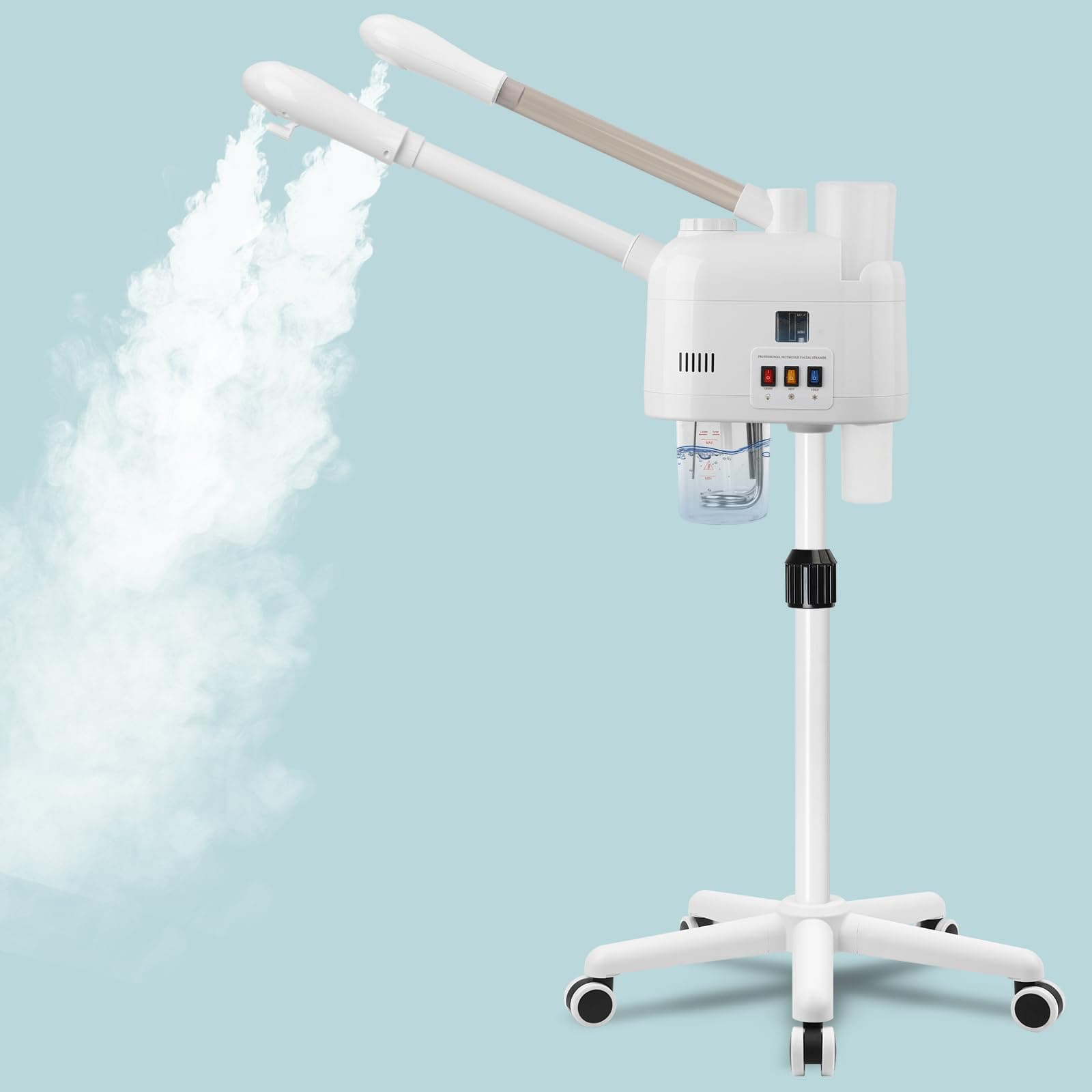 face steamer for hot and cold, Face Steamer with More Steam, Adjustable Height for Face Steamer Suitable for Personal Home and Professional Personal Care Places, Moisturizing or Hydrating.