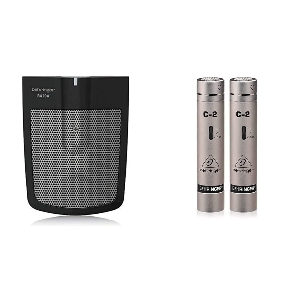 Behringer BA 19A Condenser Boundary Microphone for Instrument Applications & C-2 2 Matched Studio Condenser Microphones