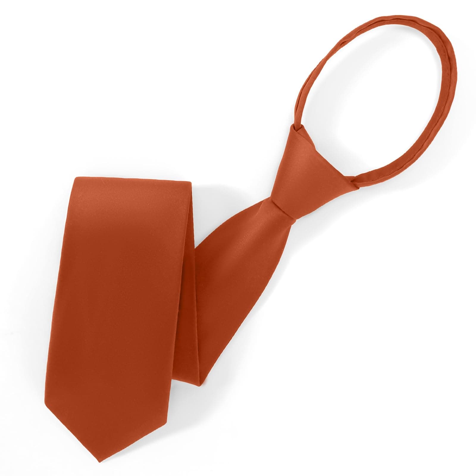 Pre Tied Adjustable Black Zipper Ties for Men 3.15" (8CM) Womens Solid Color Necktie