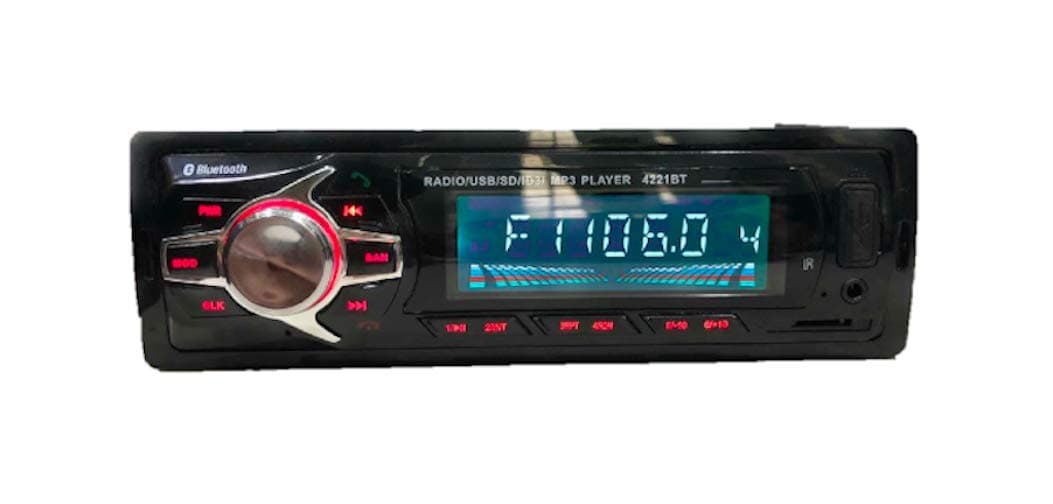 Adeptt AD1201BT AV Single Din Car Stereo/USB/Bluetooth/High Resolution Audio (Black)