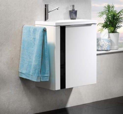 Lanzet Bathroom Range Vedro 500 White (Floor), white/black, 50 x 60 cm