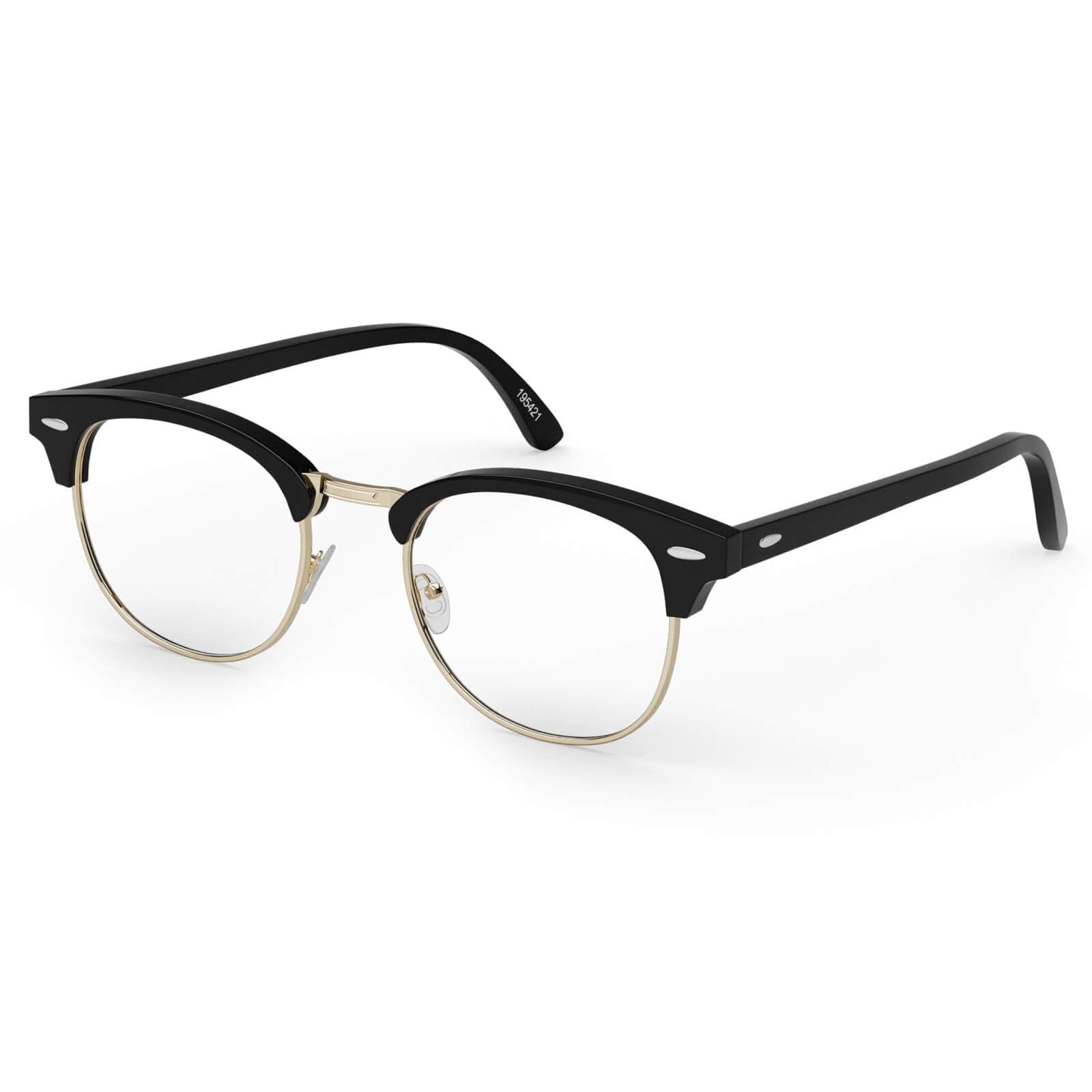 Blokz Blue Light Blocking Computer Glasses Retro Browline Black Tortoiseshell Frame 195421