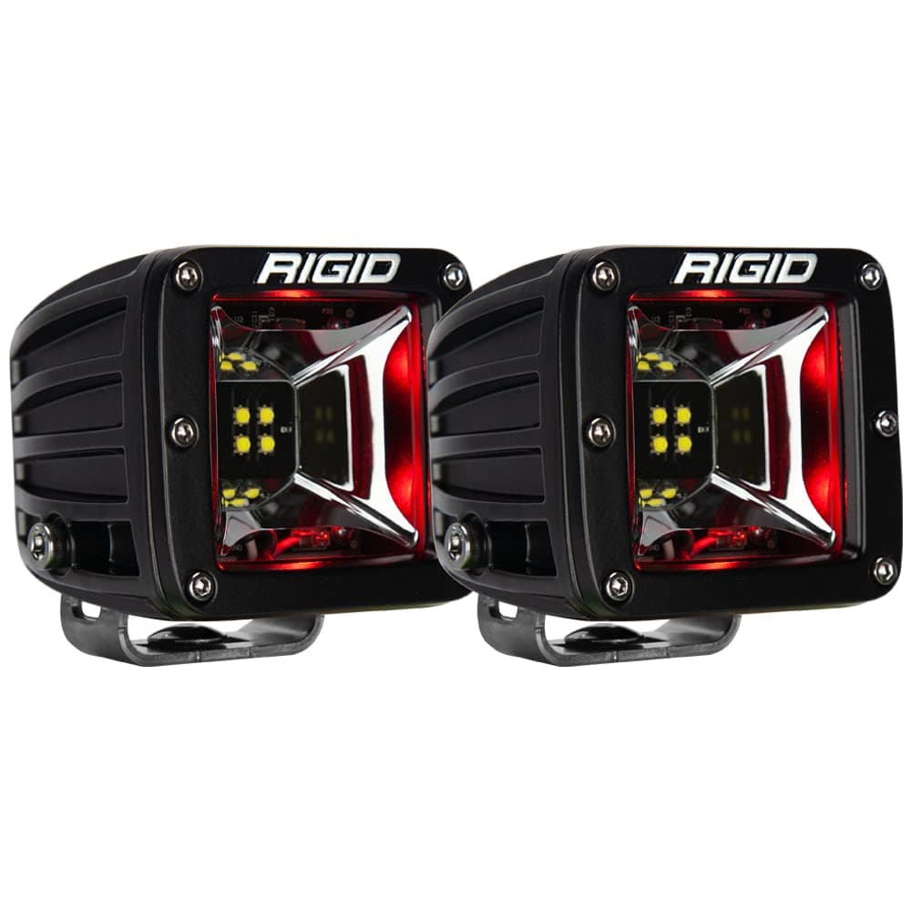 RIGID INDUSTRIES - Radiance Scene Red Backlight Surface Mount, Set of 2 - D-Series Pod Scene Light