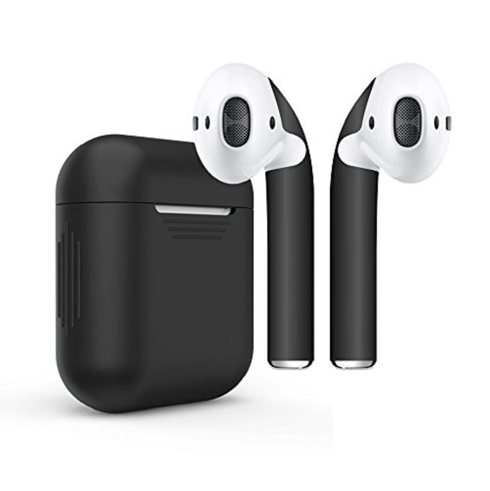 Airpod Skins Protective Wraps – Minimal Stylish Covers to Customize & Protect Your Apple AirPods (Skin & Case Black)