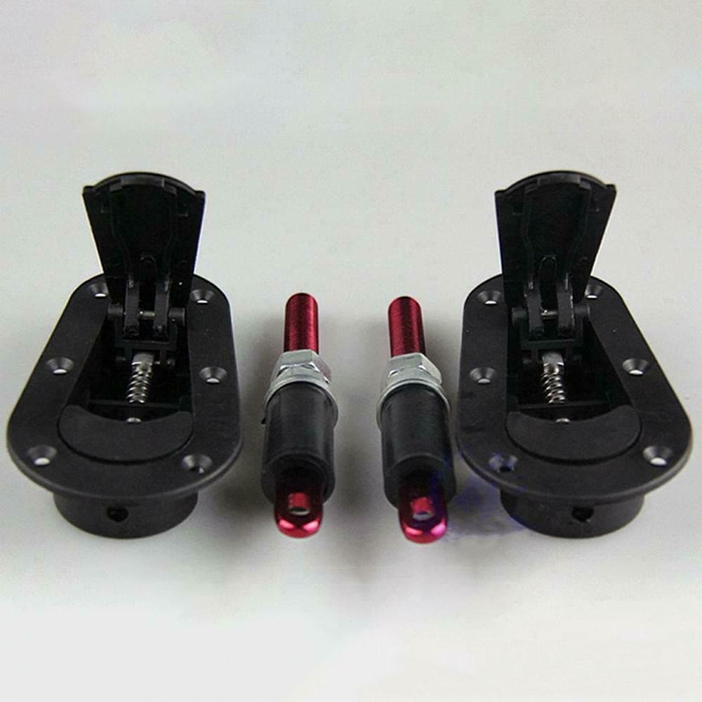 Black Racing Car Quick Release Bonnet Lock Hood Pins Latch No Key Locking Kit