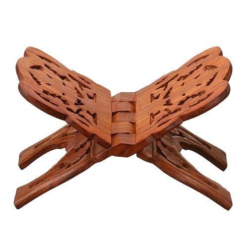 Wood Holy Book Stand (10 inch, Brown)