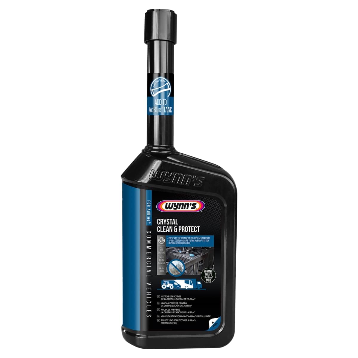 Crystal Clean & Protect - Additive for Use with AdBlue© - Prevents Crystal Formation in SCR Systems - Improves Performance of Exhaust Aftertreatment on Diesel Engines - 500ml