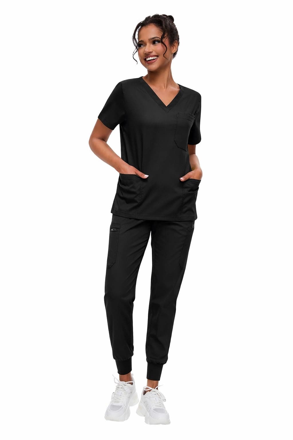 Performance Scrubs Set Uniform – Medical Scrub for Women, Top & Trousers Pants, For Nurses, Beauty, Care, Dental - Womens Nurse Uniforms For UK Healthcare Hospital