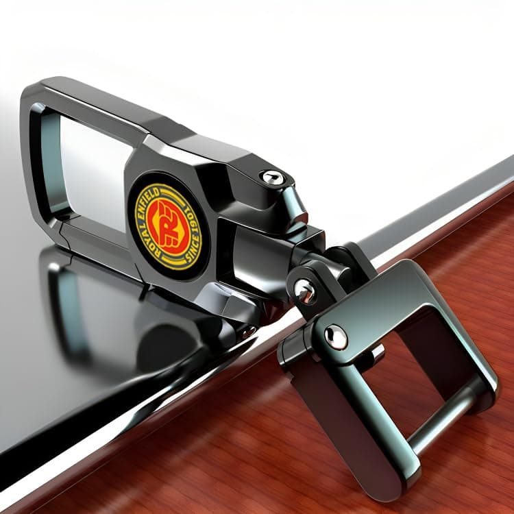 Greenworld™ Dual Side Logo Keychain Compatible with Royal Enfield key Hunter 350 Bullet Metior Classic