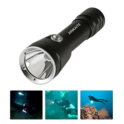 XINKAITE 100m Diving LED Torch, Cree XML L2 2000 Lumens Waterproof LED Flashlight(18650 Battery NOT included), One mode for Diving, Camping, Hiking, Climbing