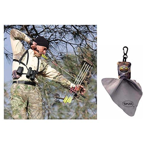 Crooked Horn Dual Binocular and Rangefinder Harness, with Spudz Lens Cleaning Cloth