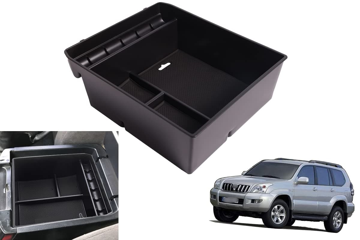 Storage Box Organiser Centre Console for Armrest Land Cruiser Prado FJ120 KDJ 120 125 2003-2009 Without Fridge