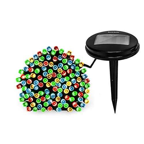 Solar Brite Deluxe Multi Coloured Solar Fairy Lights 120 LED Super Bright Decorative String, choice of light effect. Ideal for Trees, Gardens, Parties & More...