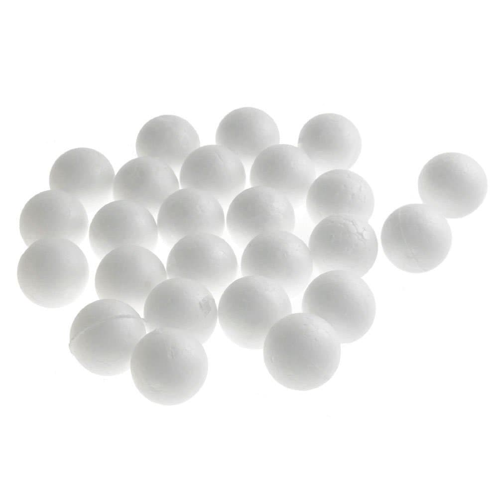 Firefly ImportsHomeford Poly Foam Craft Sphere Balls, White, 1-1/2-Inch, 30-Count
