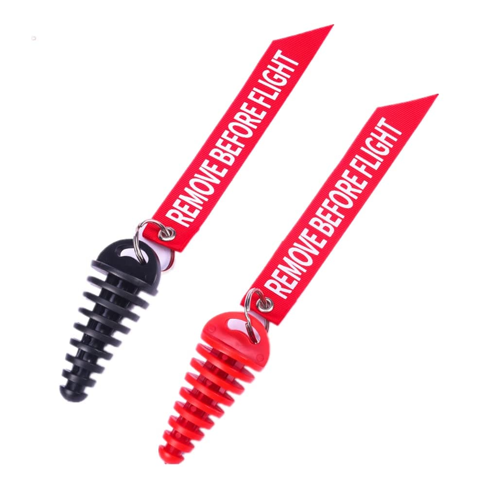 2 PCS Rubber Muffler Universal Exhaust Silencer Bung Exhaust Tail Pipe Bung Exhaust Bung for Motorcycle Dirt Bike, red, 17.5*2.5