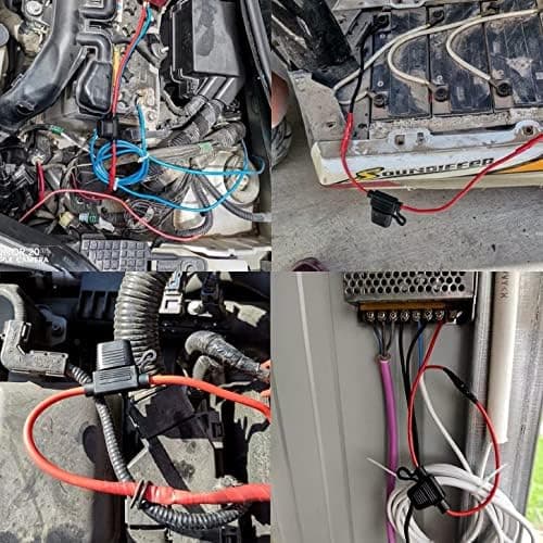 14 AWG Inline Fuse Holder - 12V-DC ATC/ATO 14 Gauge Fuse Holder for 15A Blade Fuse (10 Pack)