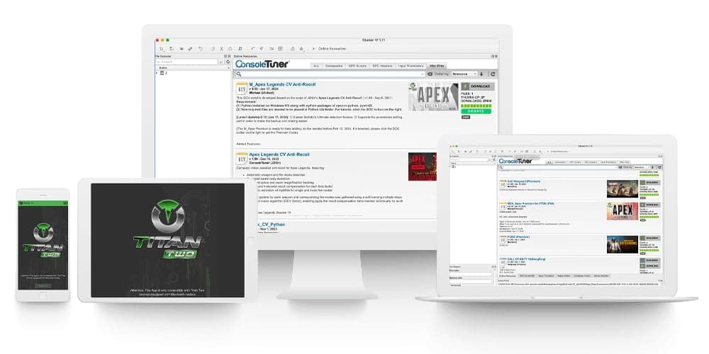 Titan Two Device Crossover Gaming Adapter and Converter for PS5(Remote Play) PS4 PS3 Xbox One 360 Nintendo Switch. Controller Emulator, Programmable Scripts, Macros, Mods, Remapping, Keyboard, Mouse.